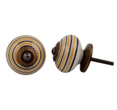 Yellow Black Striped Knobs